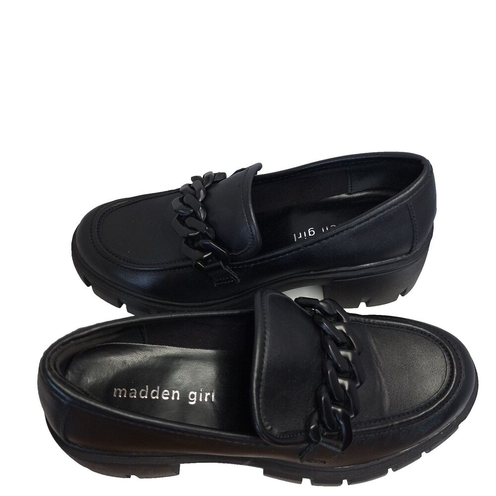 Madden Girl Women's Hoxtonn Slip On Comfort Dress Loafers Black Size: 7